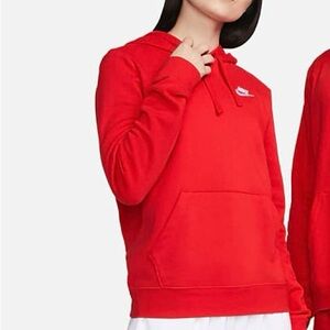 Nike club fleece hoodie red size S